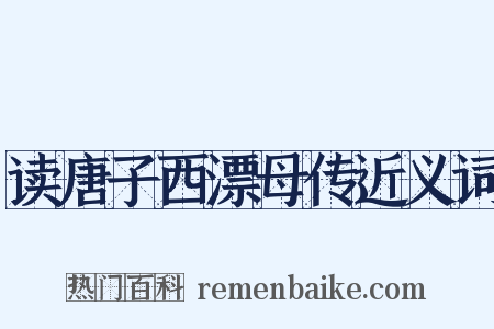 读唐子西漂母传近义词是什么意思的图片